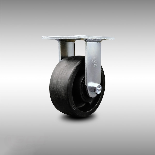 5 Inch Stainless Steel Glass Filled Nylon Wheel Rigid Caster with Ball Bearing